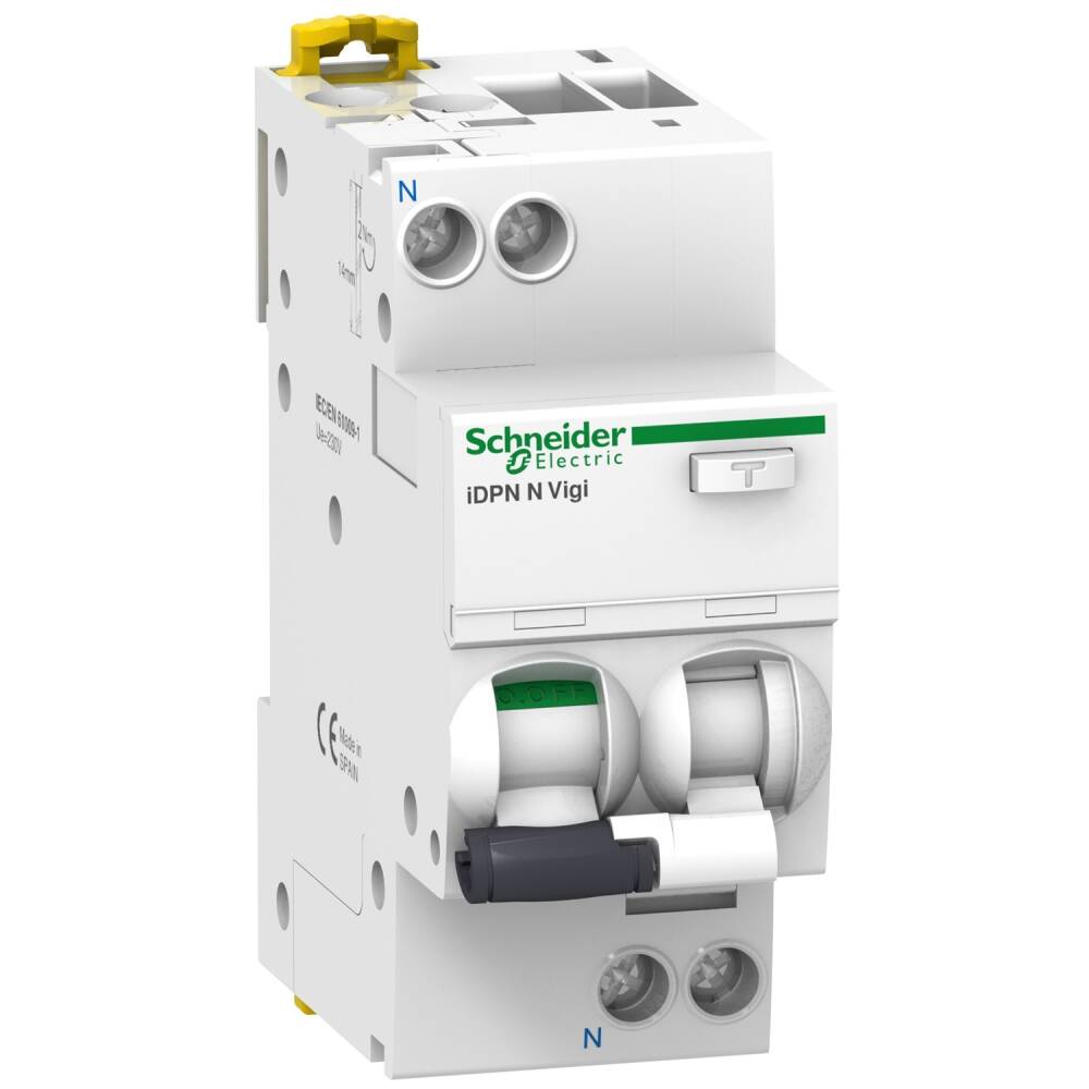 A9D32616 - Kaçak Akım Korumalı Sigorta (RCBO) IDPN N Vigi - 1P + N - 16A - 30mA Sınıf A - 1