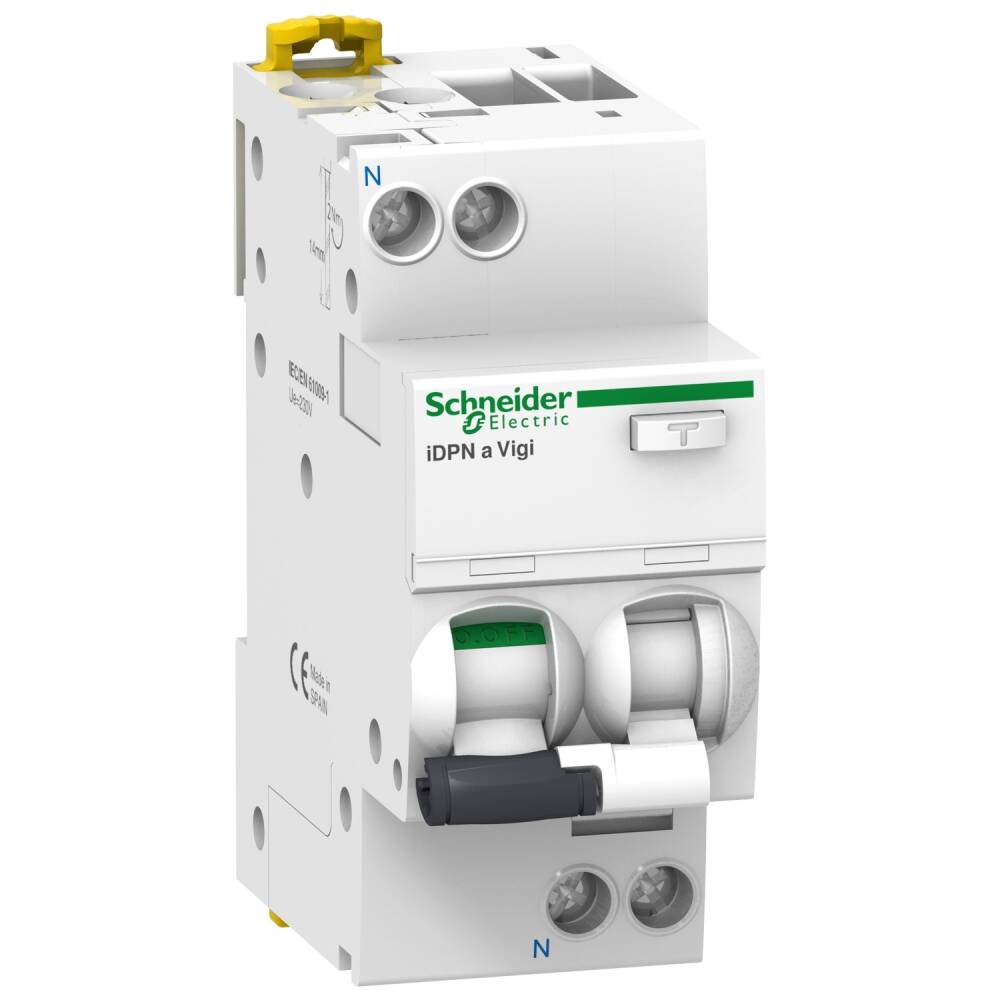 A9D34610 - Kaçak Akım Korumalı Sigorta (RCBO) IDPNa Vigi - 1P + N - 10A - 30mA Sınıf AC - 1