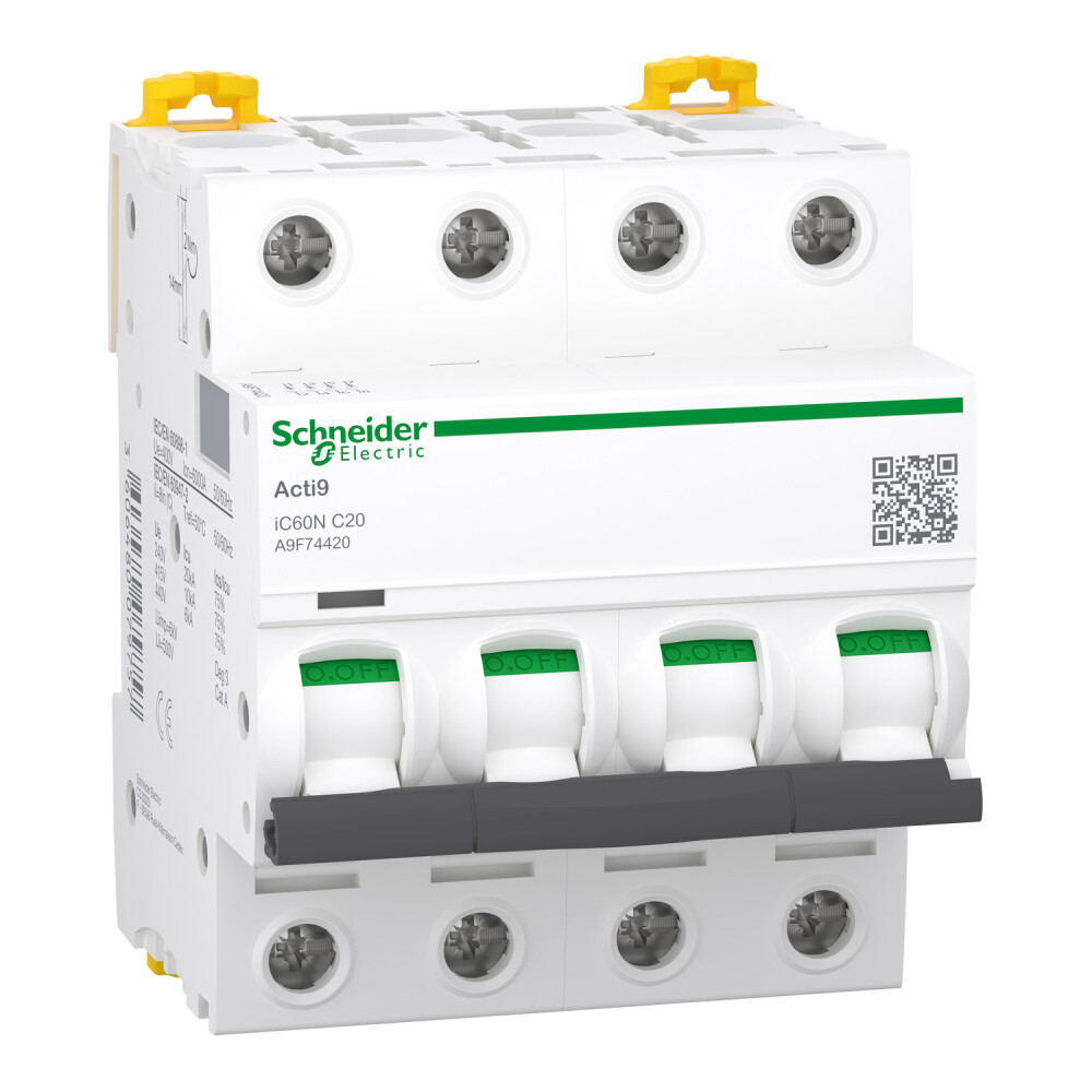 A9F74420 - IC60N - Minyatür Devre Kesici - 4P - 20A - Schneider Electric