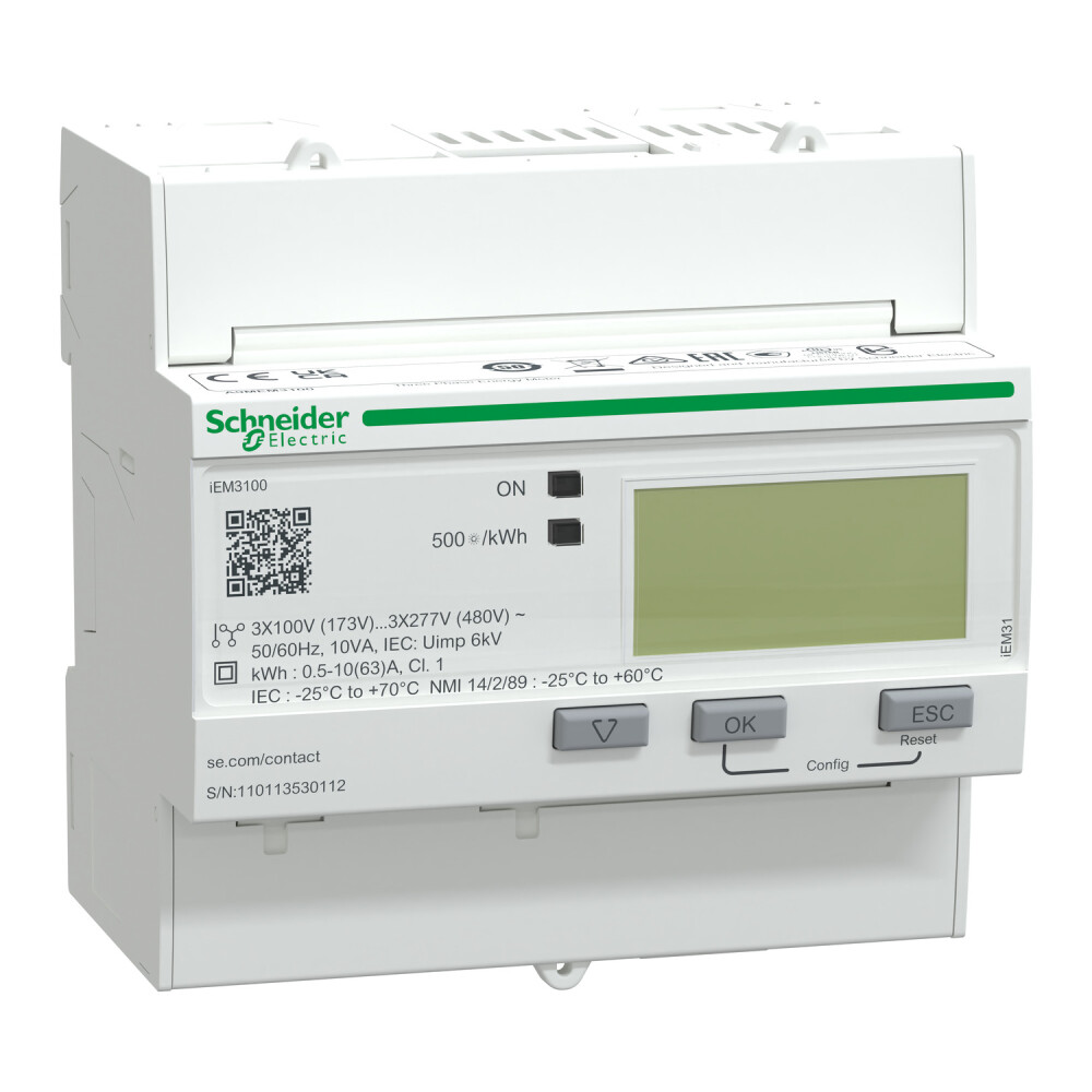 A9MEM3100 - IEM3000 Enerji Ölçüm Cihazı - 63 A - Schneider Electric