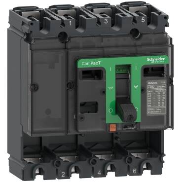 C16B4 - Circuit breaker basic frame, ComPacT NSX160B, 25kA at 415VAC 50/60 Hz, 160A, without trip unit, 4 poles - 2