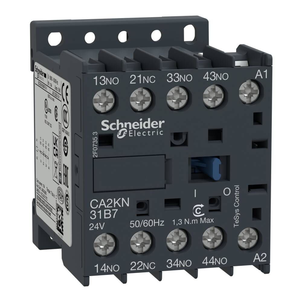 CA2KN31P7 - Kontrol Rölesi, TeSys K, 4P (3NO+1NC), 690V, 230V AC Standart Bobin - 1