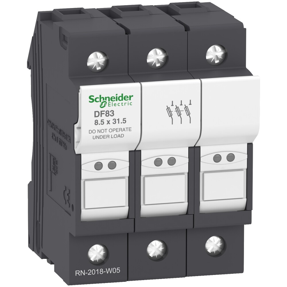 DF83 - TeSys DF Sigorta Taşıyıcı, 3 Kutuplu 25 A, 8.5x31.5 Mm Sigorta Boyutlu - Schneider Electric