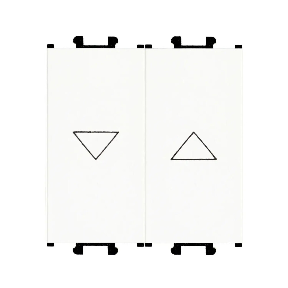 Domino Çiftli Stor/Jaluzi Butonu, 2M, Beyaz (Mekanizma + Tuş/Kapak) - Günsan