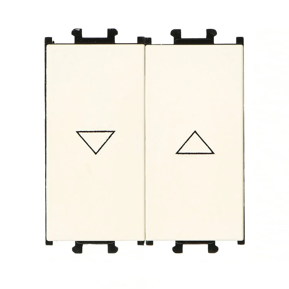 Roller Blind Switch, 2 Gang, 2M, Cream - Günsan