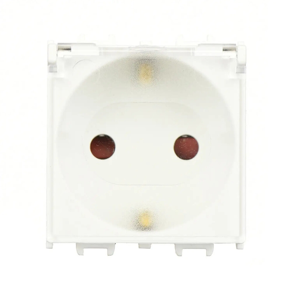 Domino Çocuk Korumalı Topraklı Priz Kapaklı, 2M, Beyaz (Mekanizma + Tuş/Kapak) - Günsan Elektrik
