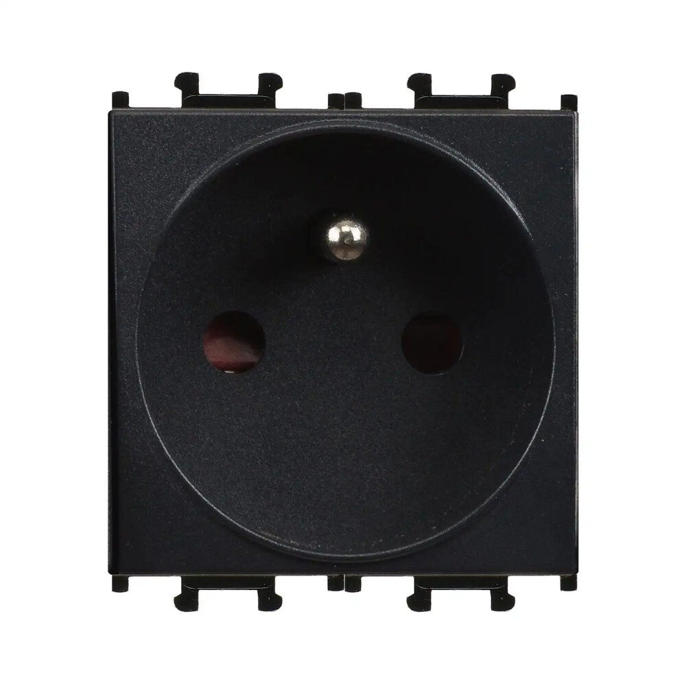 Domino Çocuk Korumalı UPS Topraklı Priz, 2M, Siyah (Mekanizma + Tuş/Kapak) - Günsan Elektrik