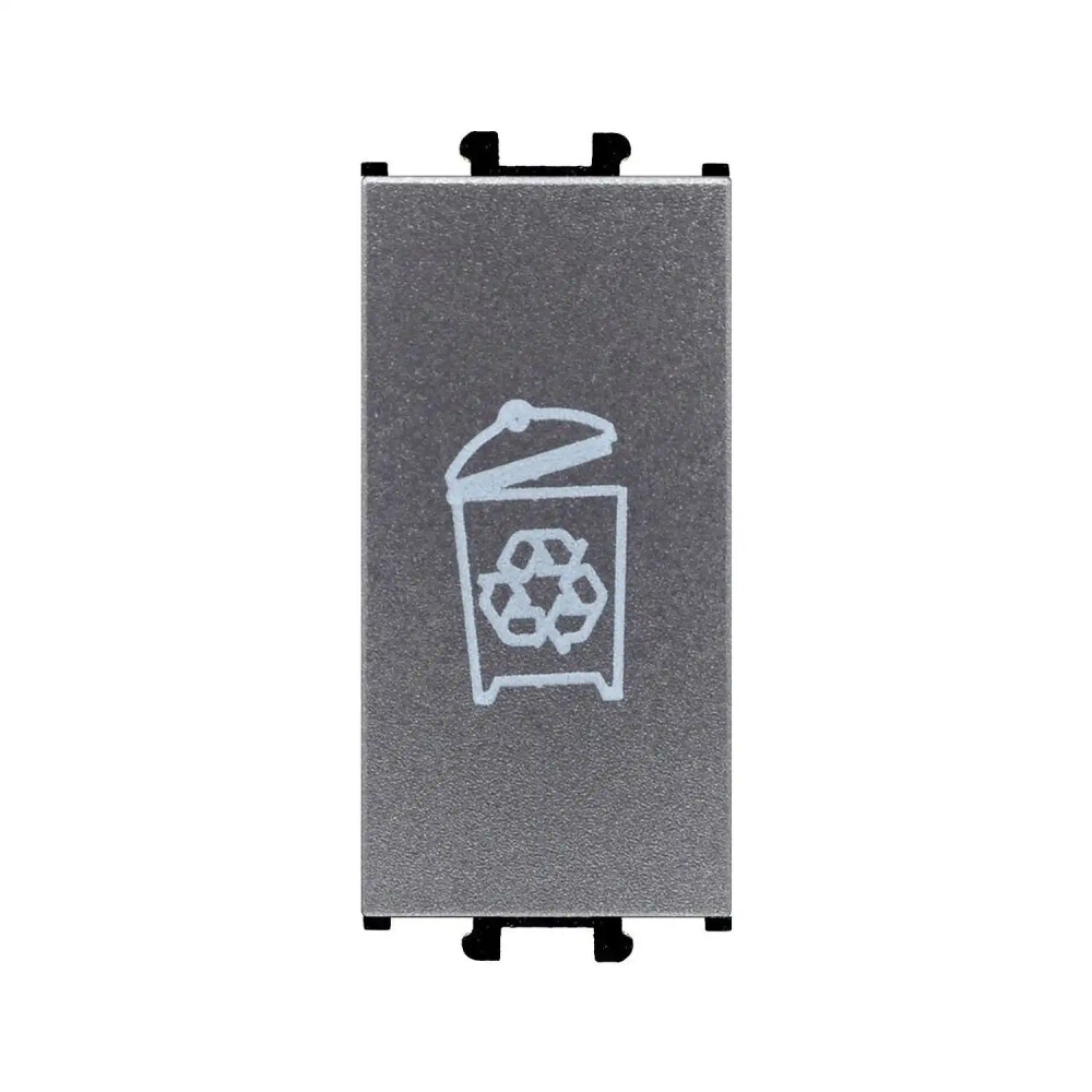 Domino Çöp Öğütücü Anahtarı, 1M, Füme (Mekanizma + Tuş/Kapak) - Günsan Elektrik