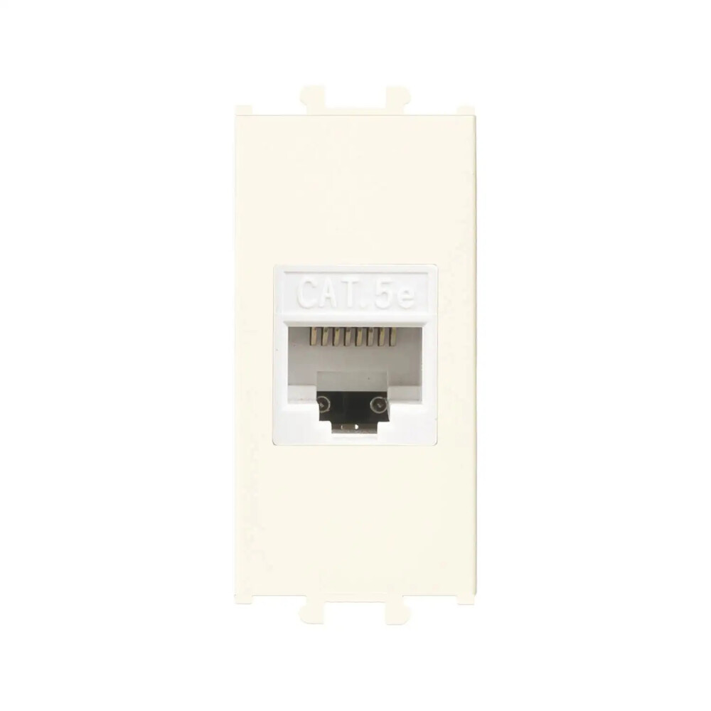 Domino Data Prizi (RJ45 Cat5E), 1M, Krem (Mekanizma + Tuş/Kapak) - Günsan