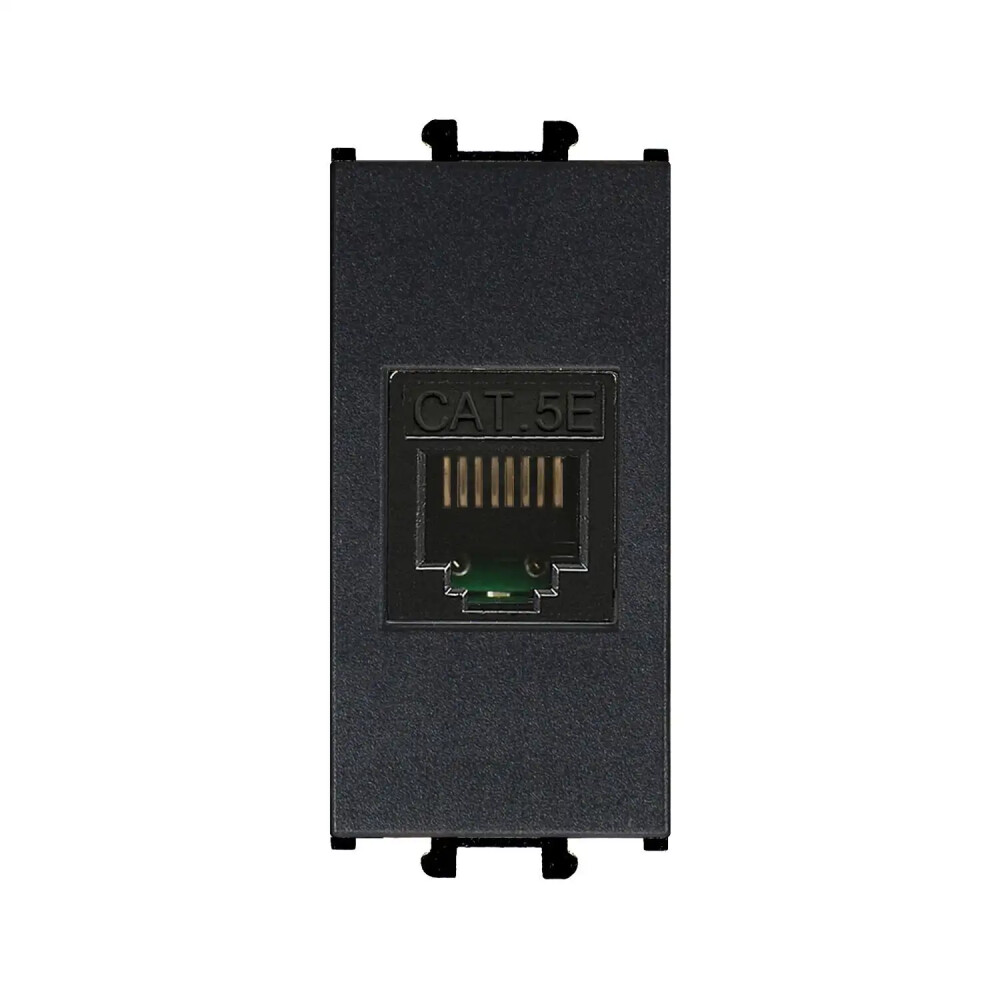 Data Socket RJ45, Cat5, 1M, Black - Günsan