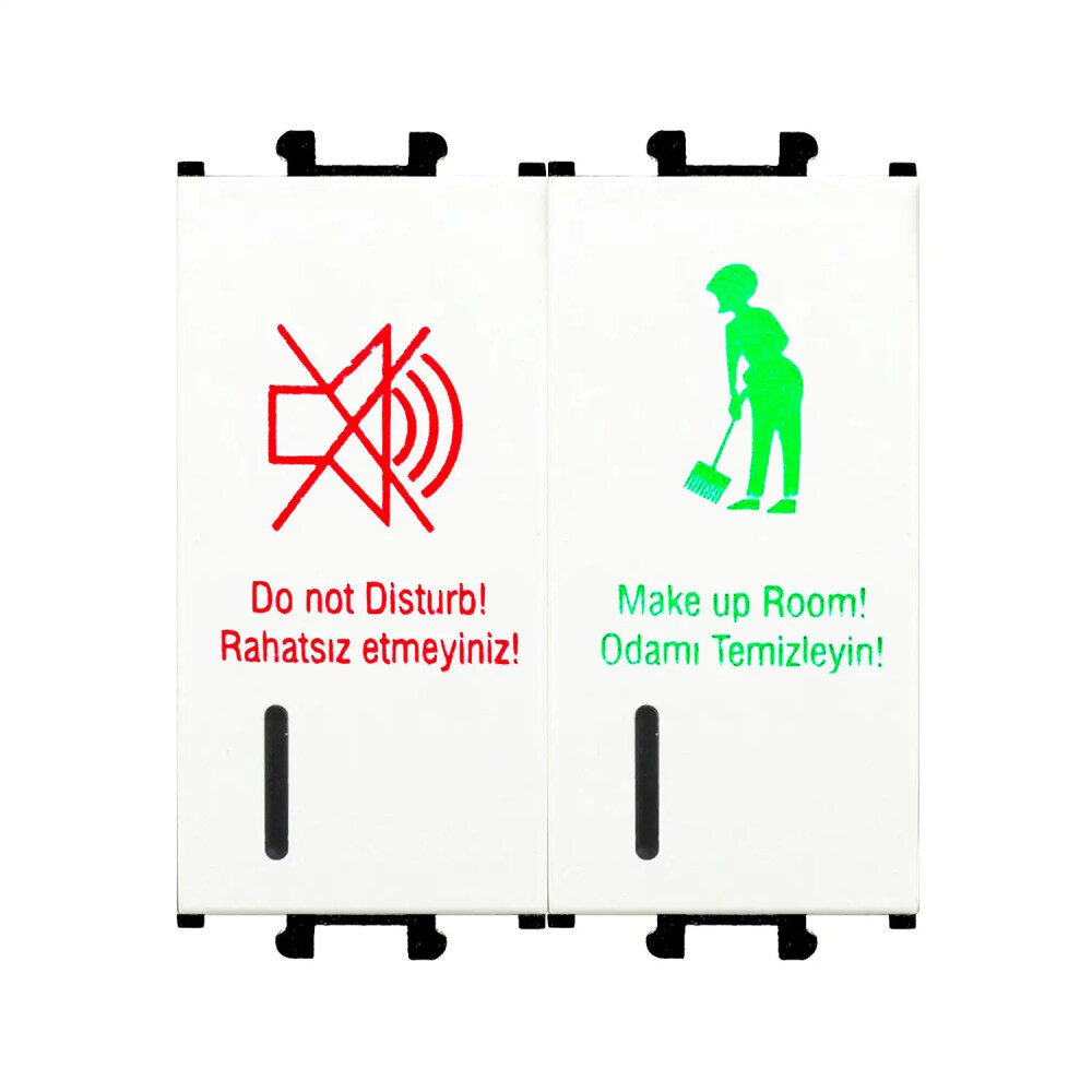 Domino DND/MUR İç Ünite, 2M, Beyaz (Mekanizma + Tuş/Kapak) - Günsan Elektrik