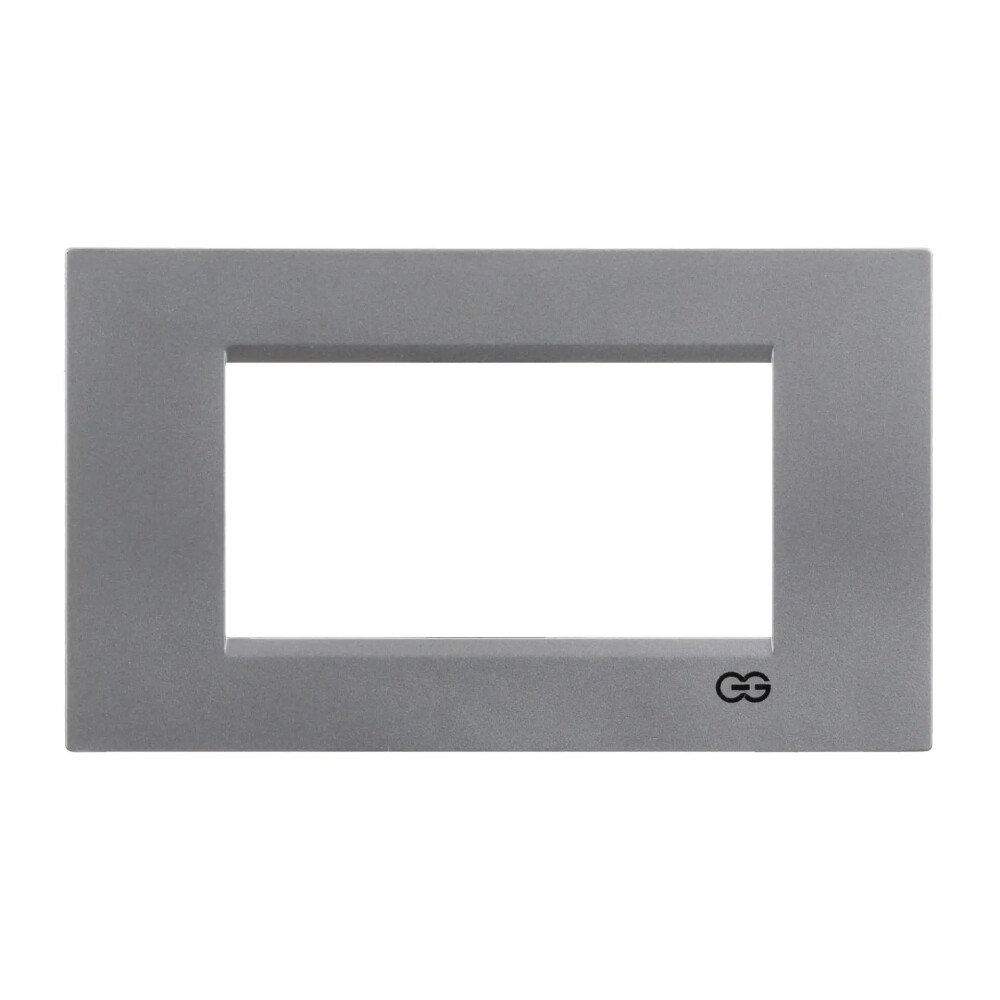 Domino Flat Dörtlü Çerçeve, 4M, Gümüş - Günsan Elektrik