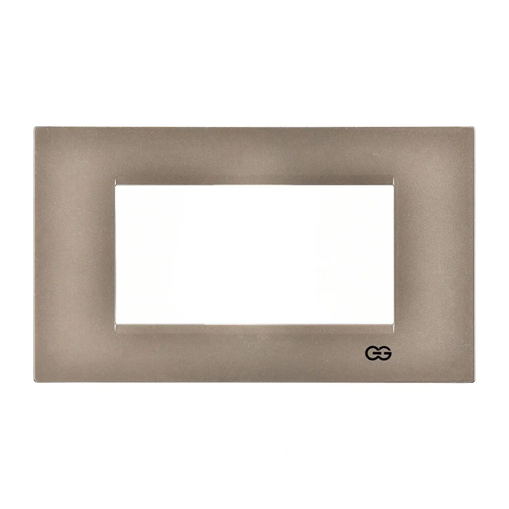 Domino Flat Dörtlü Çerçeve, 4M, Metalik Bej - Günsan Elektrik