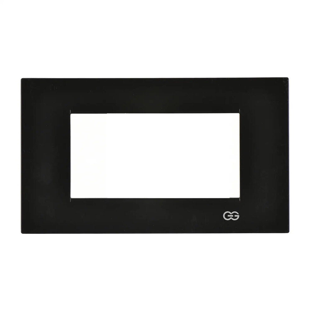 Domino Flat Dörtlü Çerçeve, 4M, Metalik Siyah - Günsan Elektrik