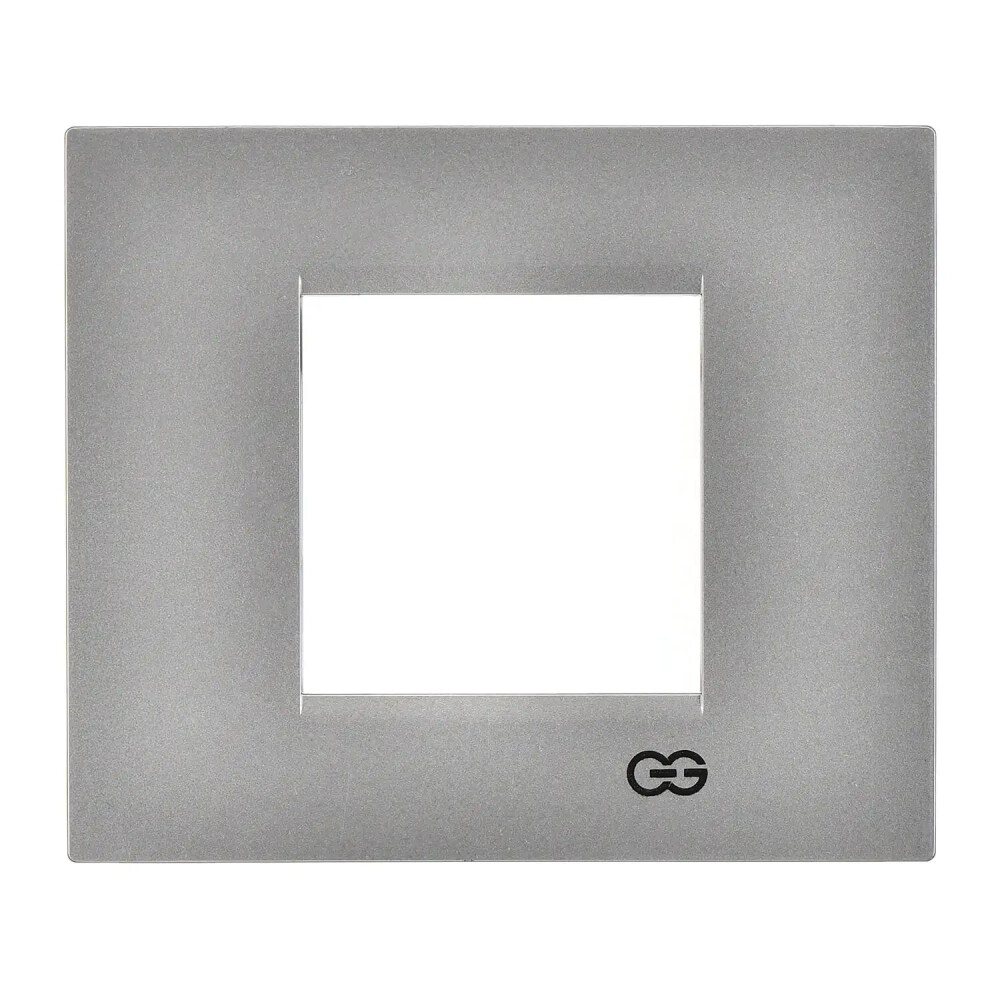 Domino Flat İkili Çerçeve, 2M, Gümüş - Günsan Elektrik