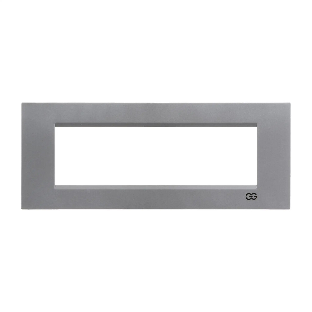 Domino Flat Yedili Çerçeve, 7M, Gümüş - Günsan Elektrik