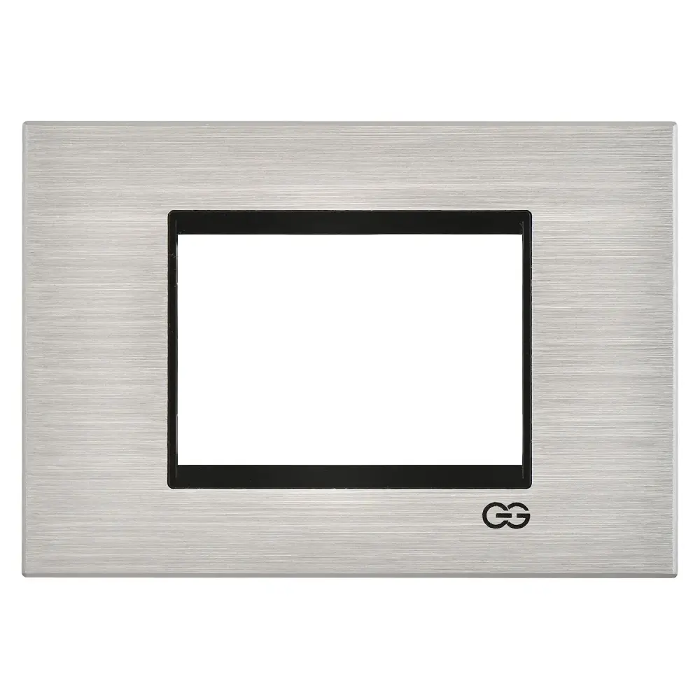 Domino Gümüş Inox Çerçeve / Çıtası Siyah, 3M - Günsan
