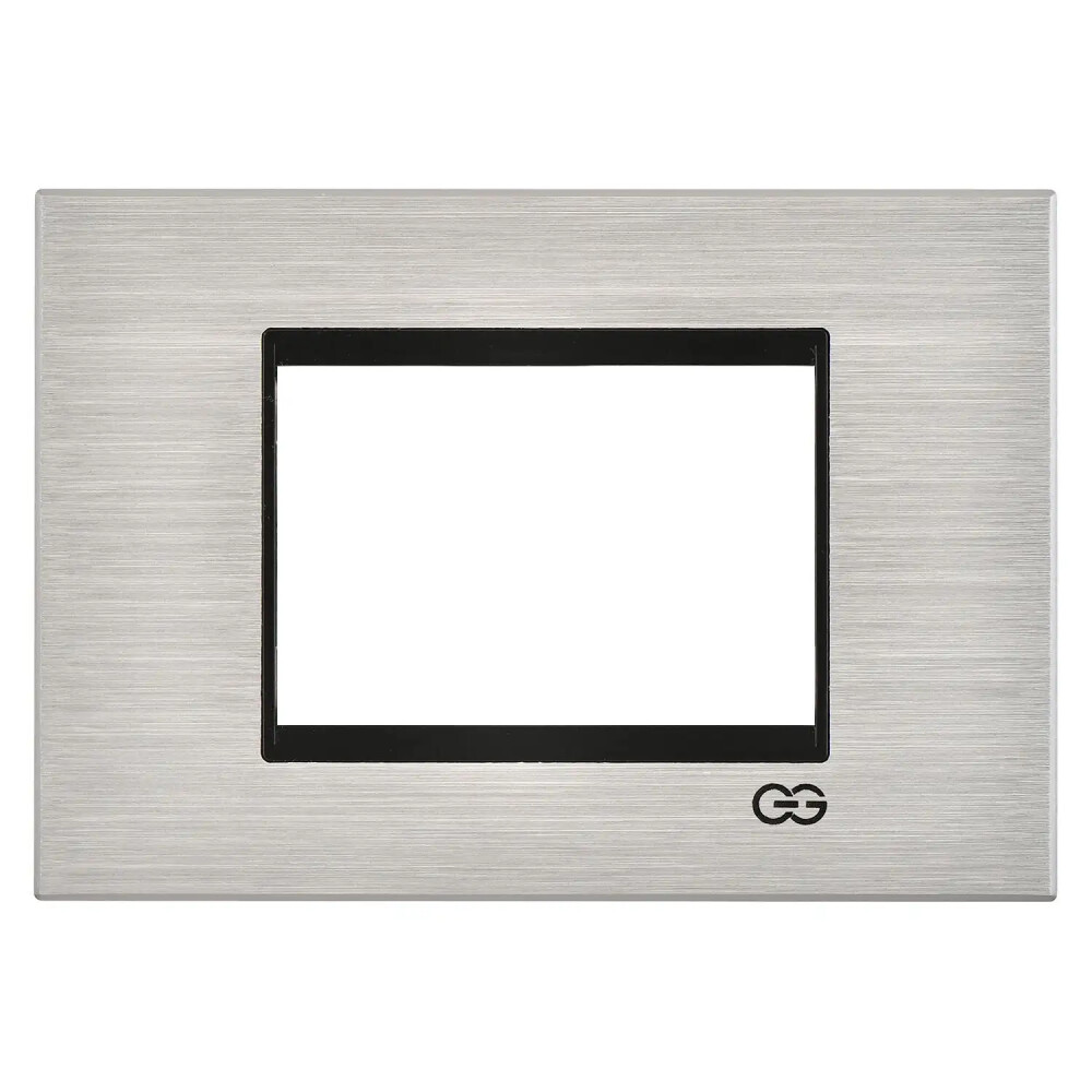 Domino Gümüş Inox Çerçeve / Çıtası Siyah, 3M - Günsan Elektrik