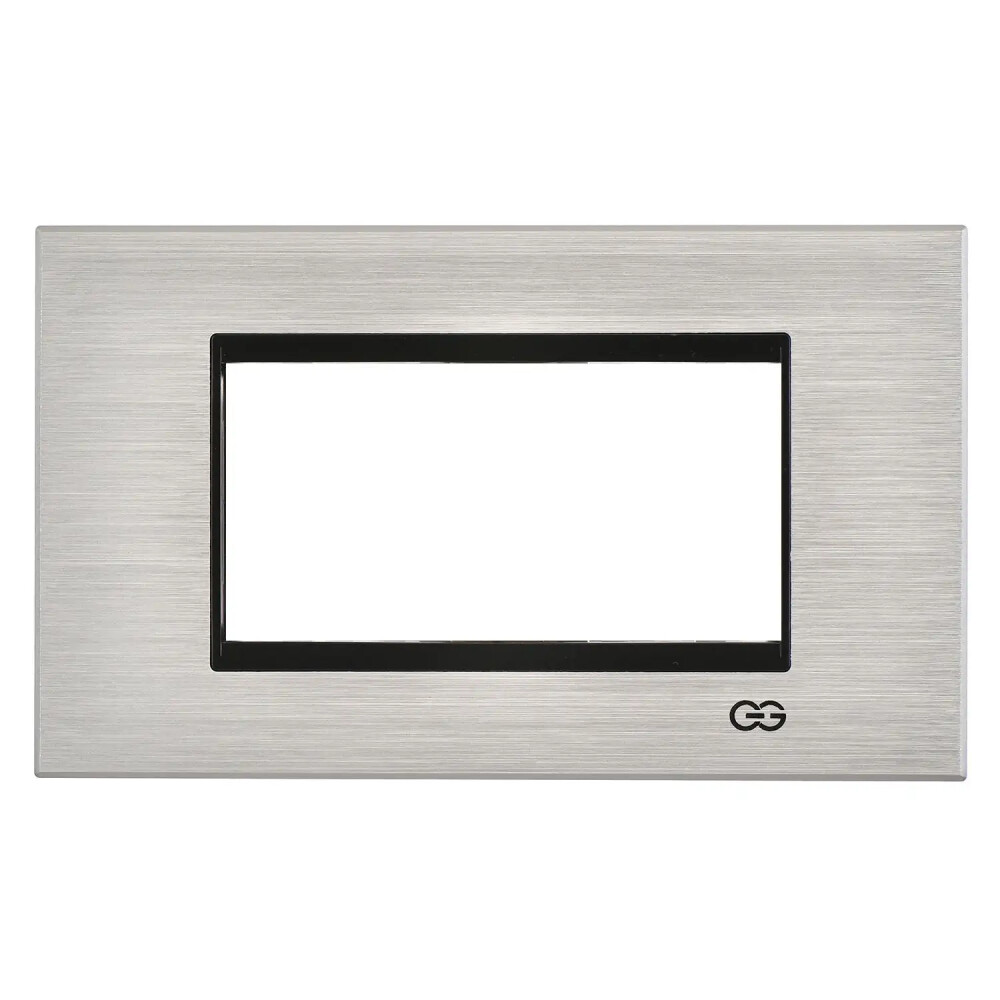 Domino Gümüş Inox Çerçeve / Çıtası Siyah, 4M - Günsan Elektrik