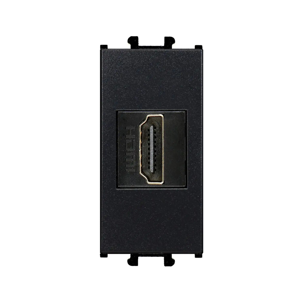 Domino HDMI Prizi, 1M, Siyah (Mekanizma + Tuş/Kapak) - Günsan Elektrik