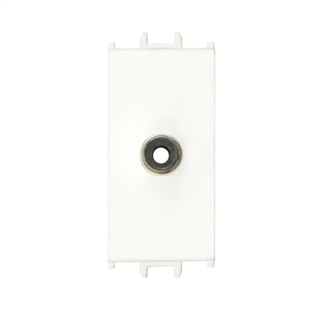 Domino Hoparlör Çıkışı - 1 Çıkış, 1M, Beyaz (Mekanizma + Tuş/Kapak) - Günsan