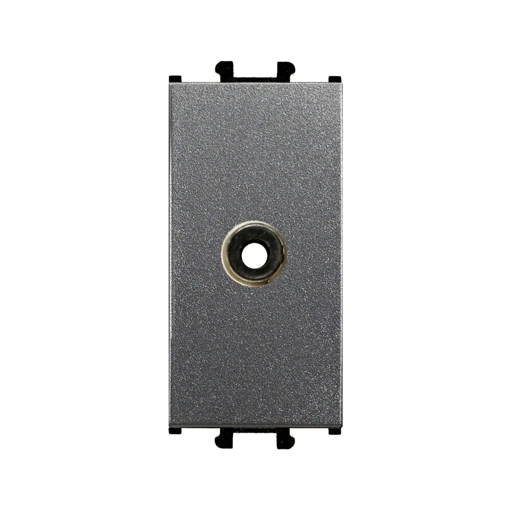 Domino Hoparlör Çıkışı - 1 Çıkış, 1M, Füme (Mekanizma + Tuş/Kapak) - Günsan Elektrik