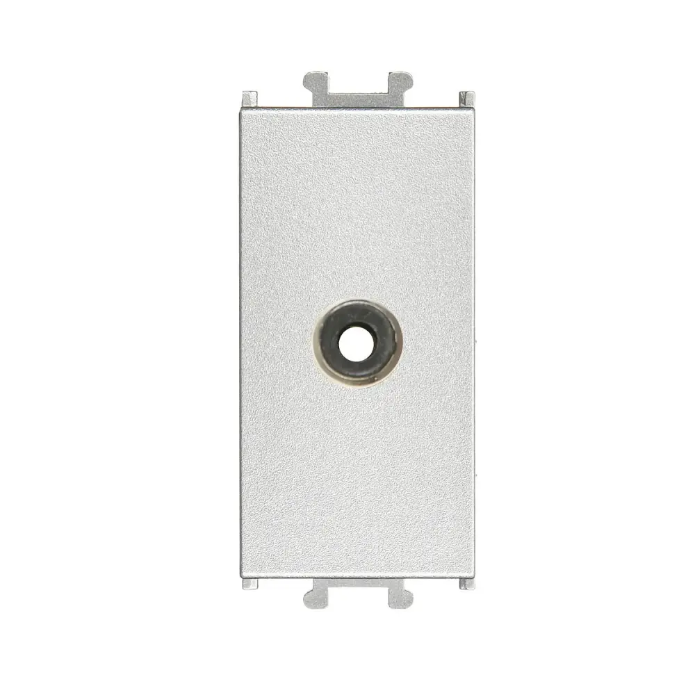 Domino Hoparlör Çıkışı - 1 Çıkış, 1M, Gümüş (Mekanizma + Tuş/Kapak) - Günsan