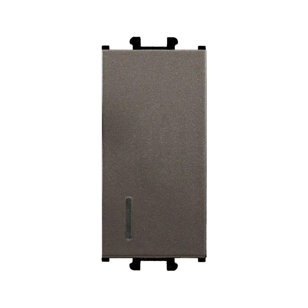 Domino Işıklı Anahtar, 1M, Mocha (Mekanizma + Tuş/Kapak) - Günsan Elektrik