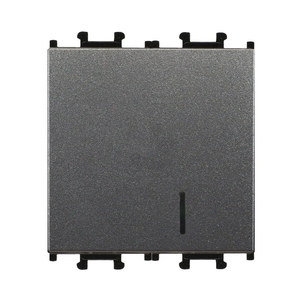 Domino Işıklı Anahtar Geniş, 2M, Füme (Mekanizma + Tuş/Kapak) - Günsan Elektrik