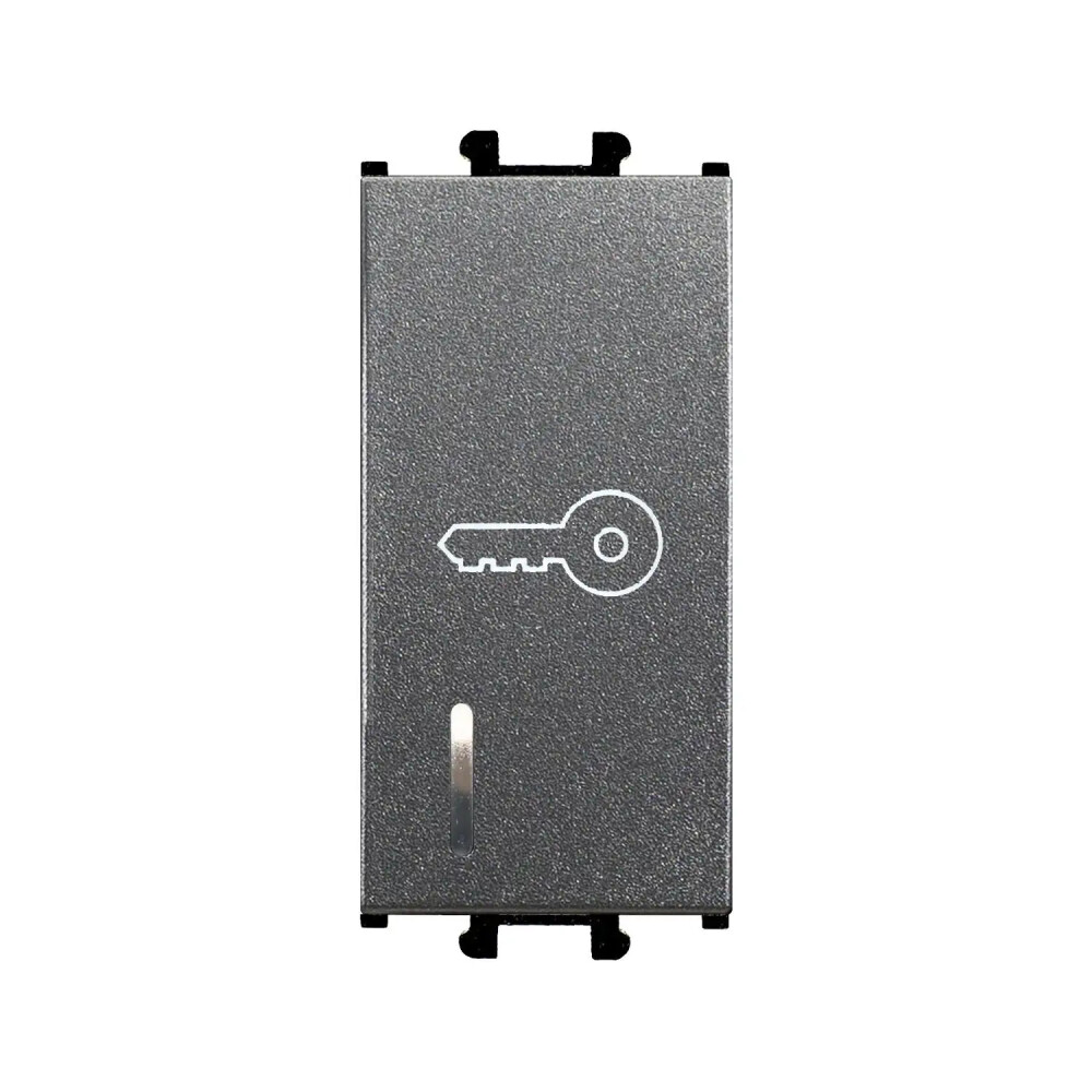 Domino Işıklı Kapı Otomatiği, 1M, Füme (Mekanizma + Tuş/Kapak) - Günsan Elektrik