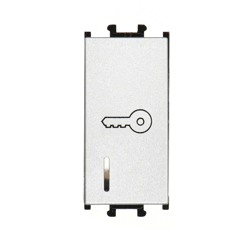 Domino Işıklı Kapı Otomatiği, 1M, Gümüş (Mekanizma + Tuş/Kapak) - Günsan Elektrik