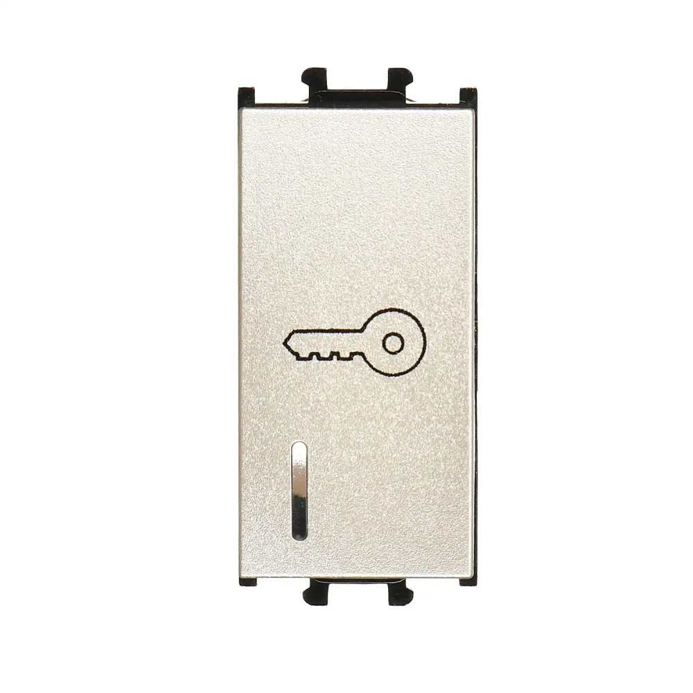 Domino Işıklı Kapı Otomatiği, 1M, Metalik Bej (Mekanizma + Tuş/Kapak) - Günsan Elektrik