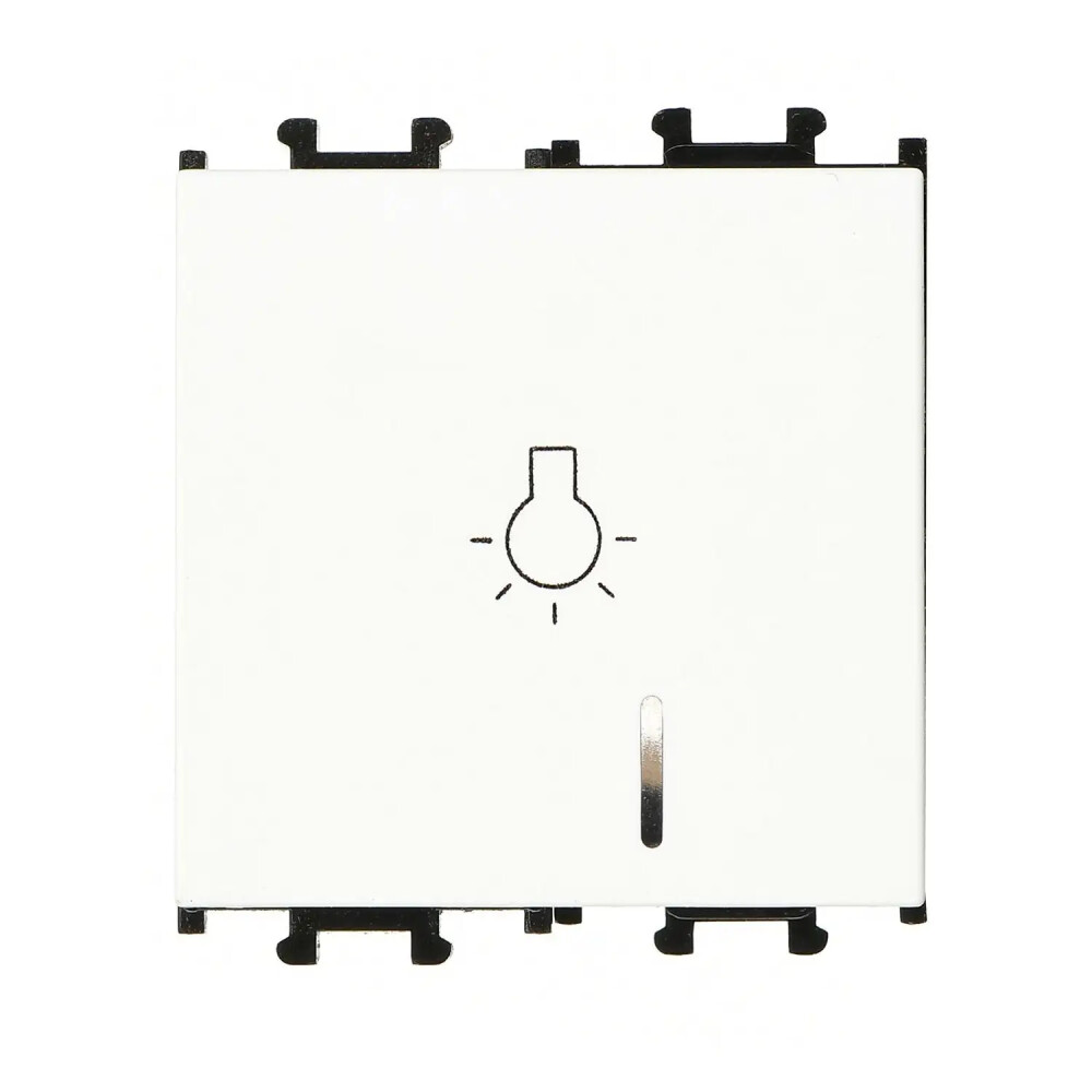 Domino Işıklı Liht Geniş, 2M, Beyaz (Mekanizma + Tuş/Kapak) - Günsan Elektrik