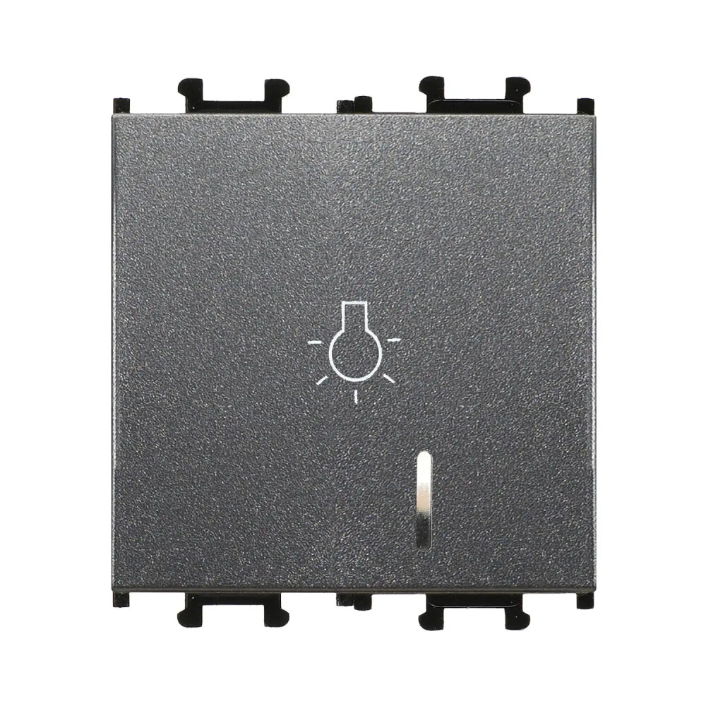 Domino Işıklı Liht Geniş, 2M, Füme (Mekanizma + Tuş/Kapak) - Günsan Elektrik