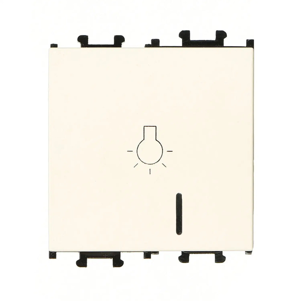 Domino Işıklı Liht Geniş, 2M, Krem (Mekanizma + Tuş/Kapak) - Günsan Elektrik