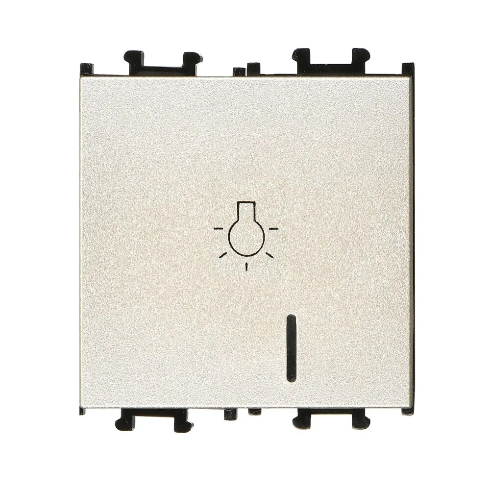 Domino Işıklı Liht Geniş, 2M, Metalik Bej (Mekanizma + Tuş/Kapak) - Günsan Elektrik