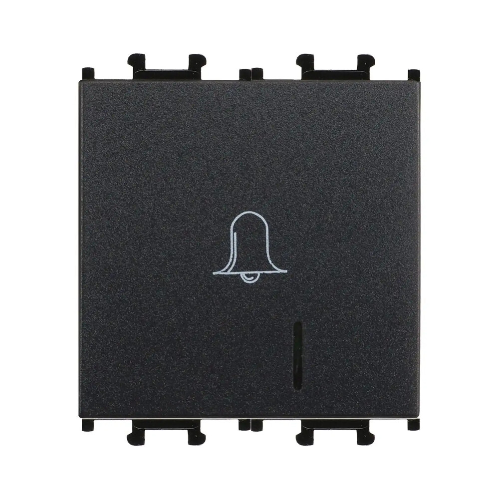 Domino Işıklı Liht Geniş, 2M, Siyah (Mekanizma + Tuş/Kapak) - Günsan Elektrik