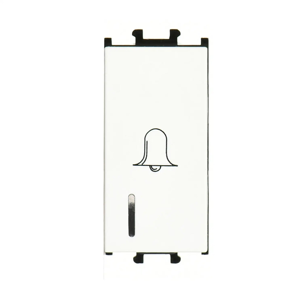 Domino Işıklı Zil Butonu, 1M, Beyaz (Mekanizma + Tuş/Kapak) - Günsan Elektrik