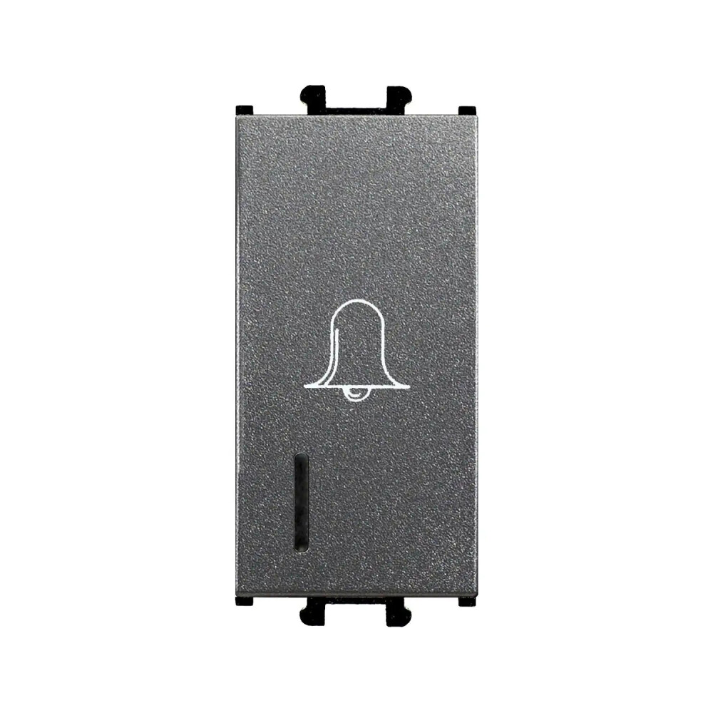 Domino Işıklı Zil Butonu, 1M, Füme (Mekanizma + Tuş/Kapak) - Günsan Elektrik