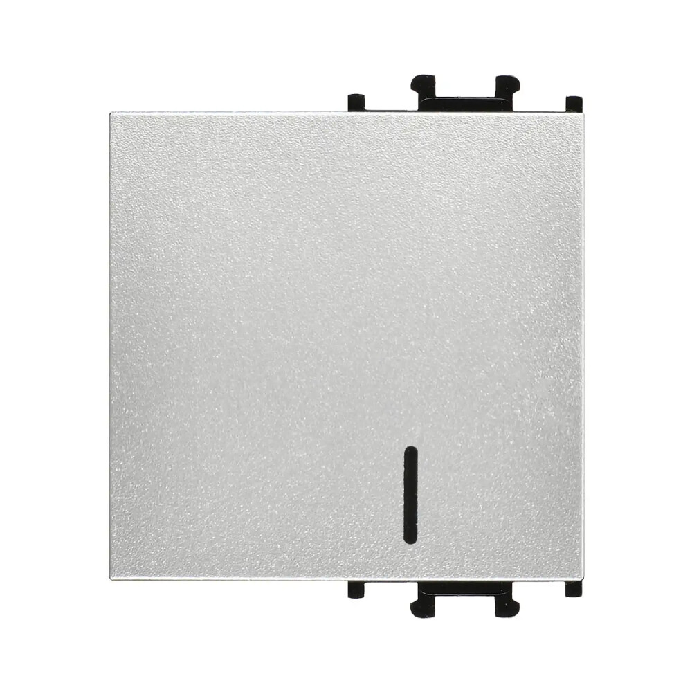 Domino Kapak Işıklı Anahtar, 2M, Gümüş - Günsan Elektrik