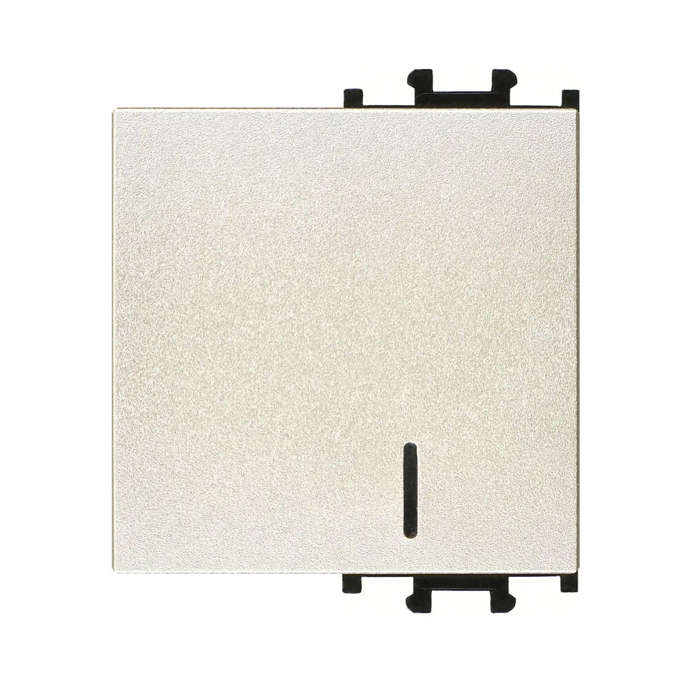 Domino Kapak Işıklı Anahtar, 2M, Metalik Bej - Günsan Elektrik