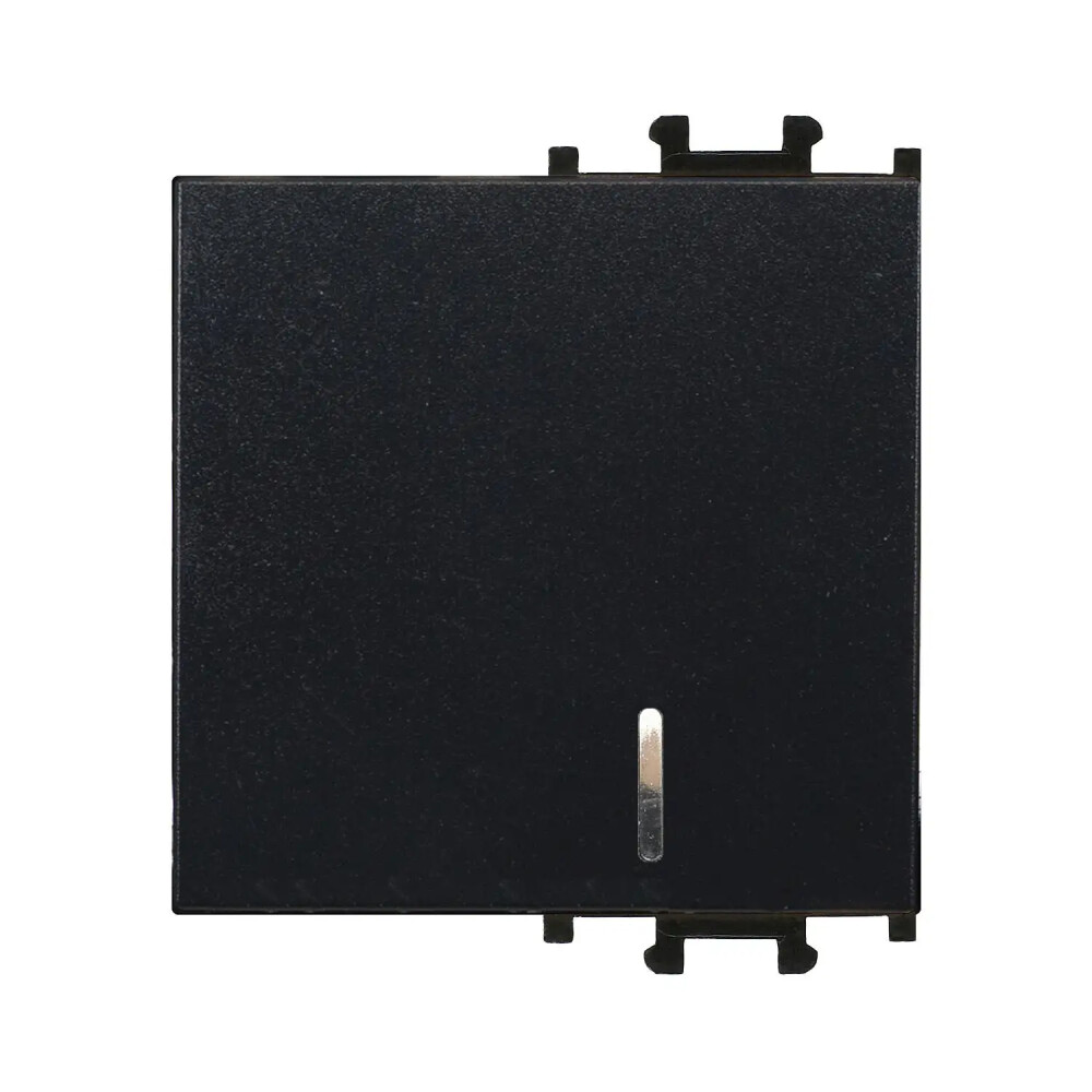 Domino Kapak Işıklı Anahtar, 2M, Siyah - Günsan Elektrik