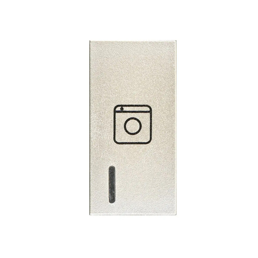 Domino Kapak Işıklı Nötrlü Çamaşır Makinesi Anahtarı , 1M, Metalik Bej - Günsan Elektrik