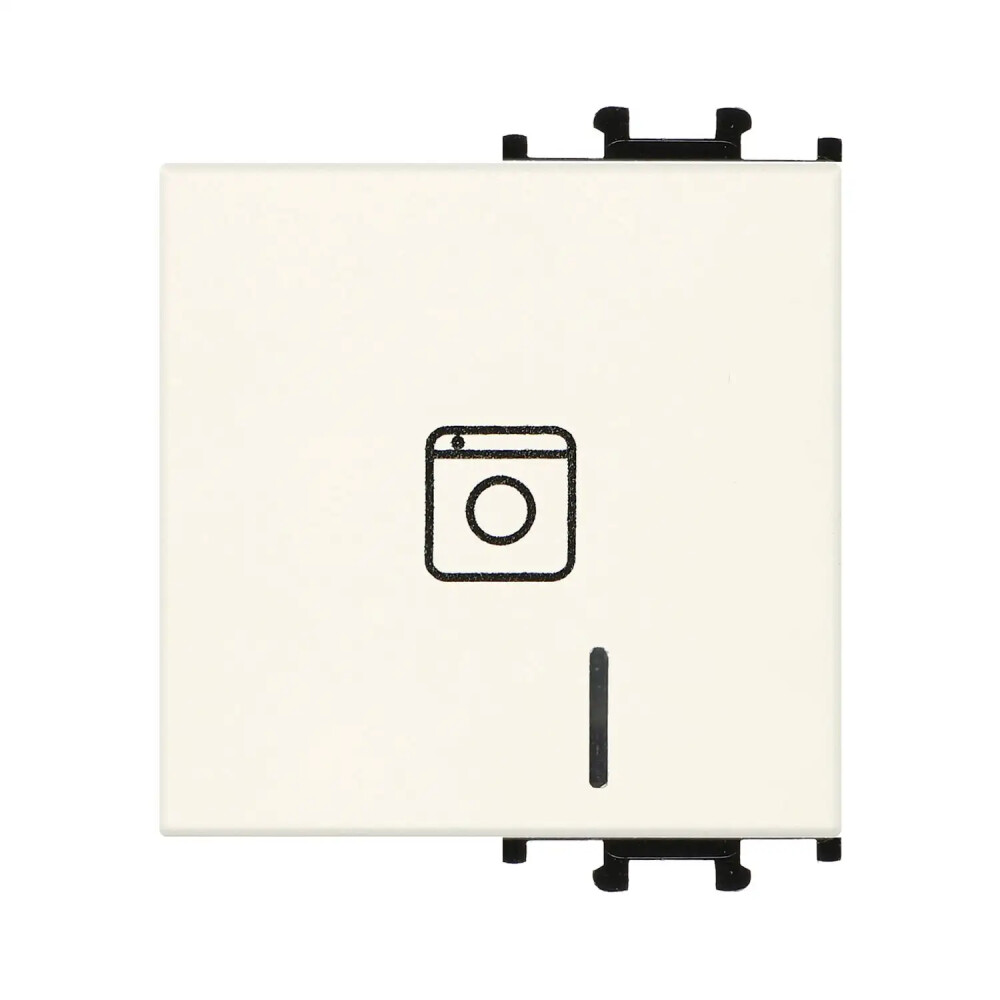 Domino Kapak Işıklı Nötrlü Çamaşır Makinesi Anahtarı , 2M, Krem - Günsan Elektrik