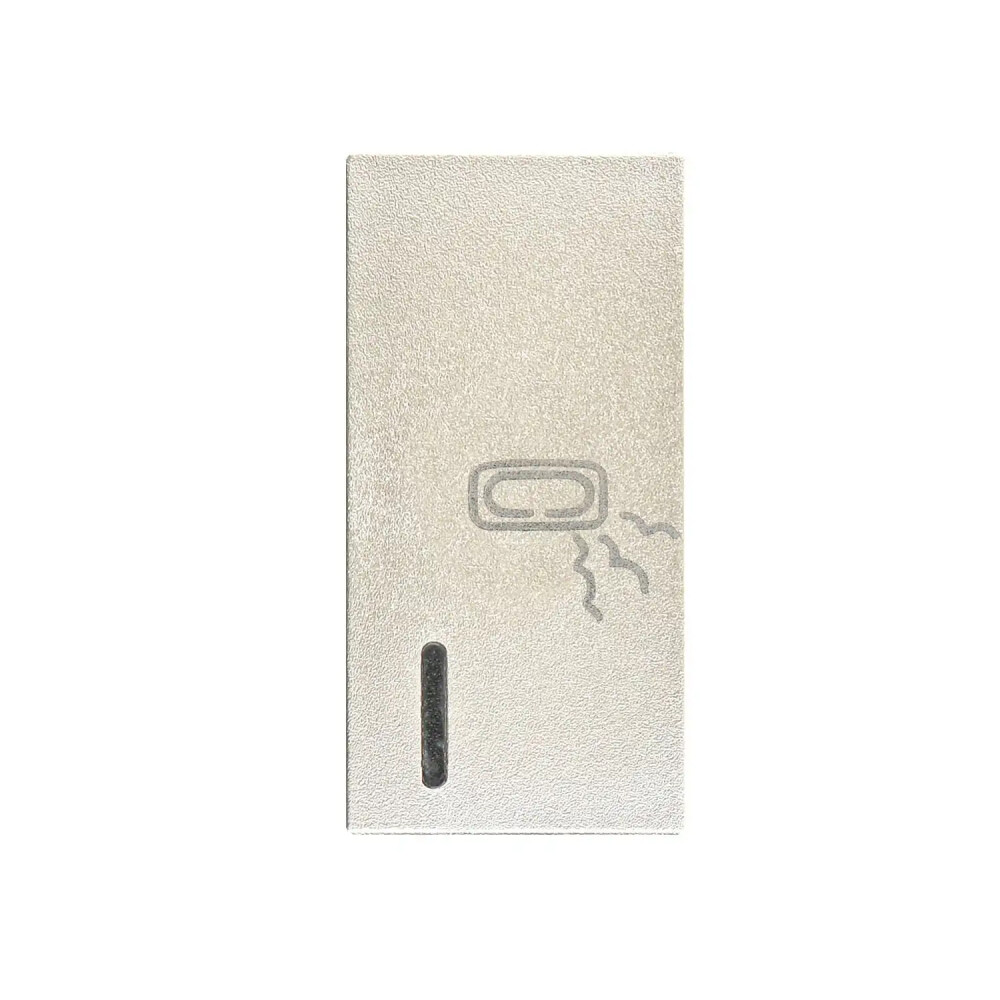 Domino Kapak Işıklı Nötrlü Klima (Isıtıcı) Anahtarı, 1M, Metalik Bej - Günsan Elektrik