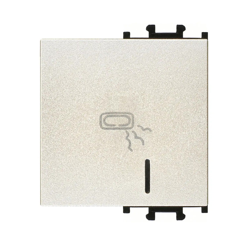 Domino Kapak Işıklı Nötrlü Klima (Isıtıcı) Anahtarı, 2M, Metalik Bej - Günsan Elektrik