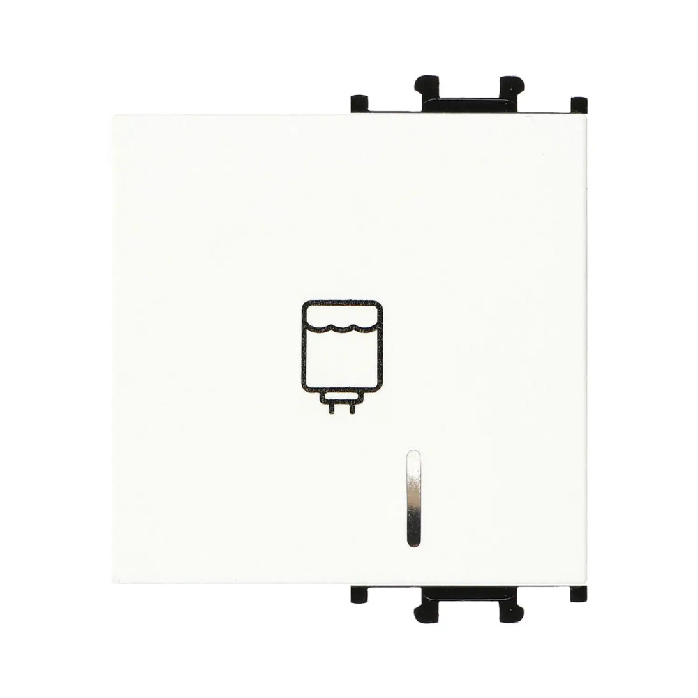 Domino Kapak Işıklı Nötrlü Şofben Anahtarı, 2M, Beyaz - Günsan Elektrik