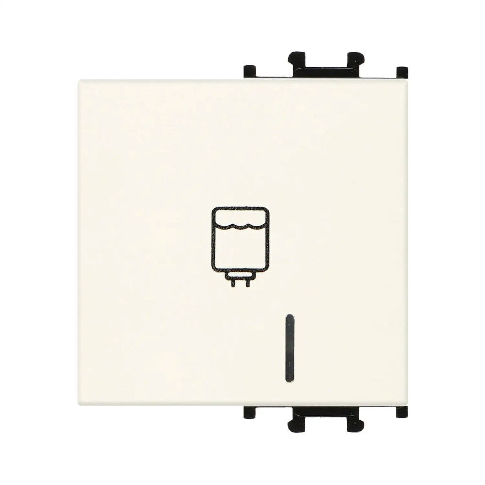 Domino Kapak Işıklı Nötrlü Şofben Anahtarı, 2M, Krem - Günsan Elektrik