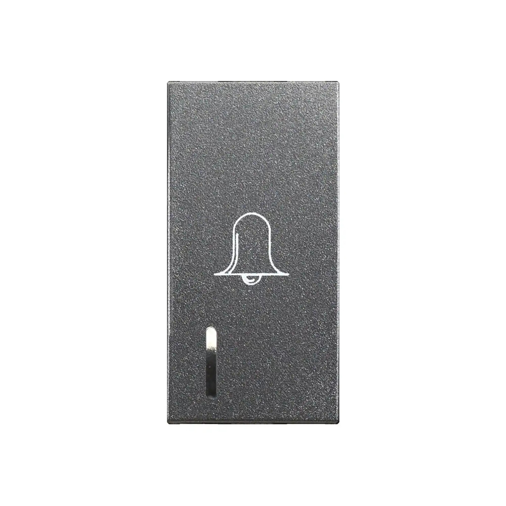 Domino Kapak Işıklı Zil Butonu, 1M, Füme - Günsan Elektrik