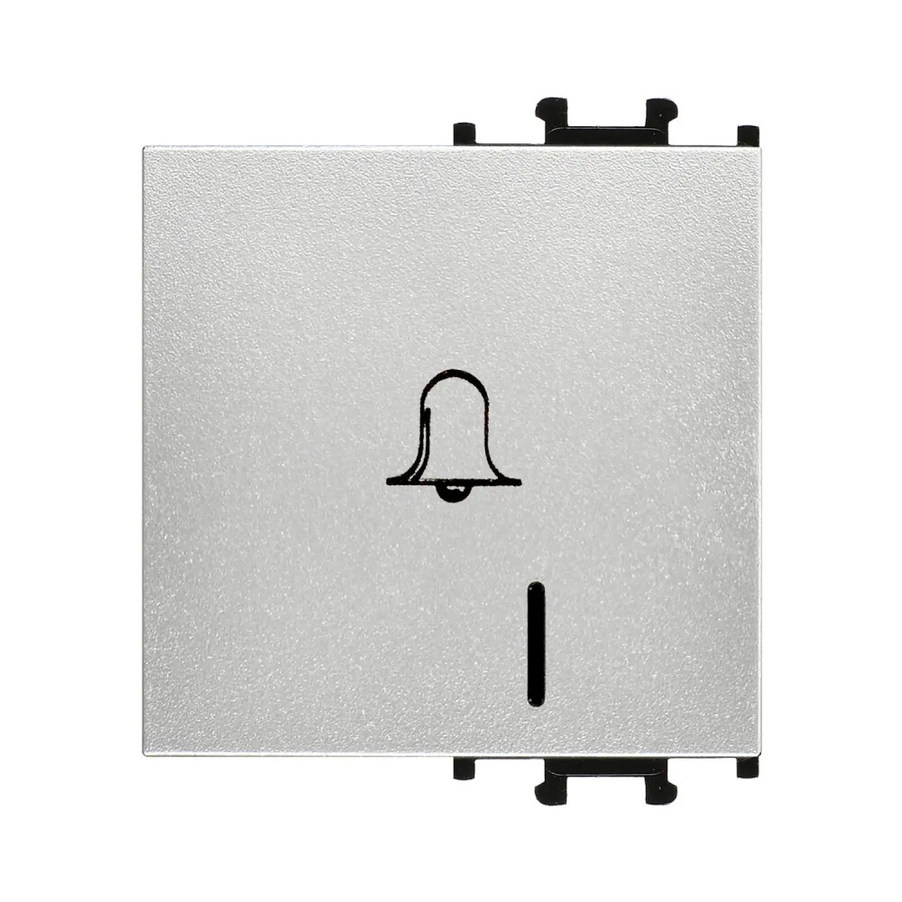 Domino Kapak Işıklı Zil Butonu, 2M, Gümüş - Günsan Elektrik